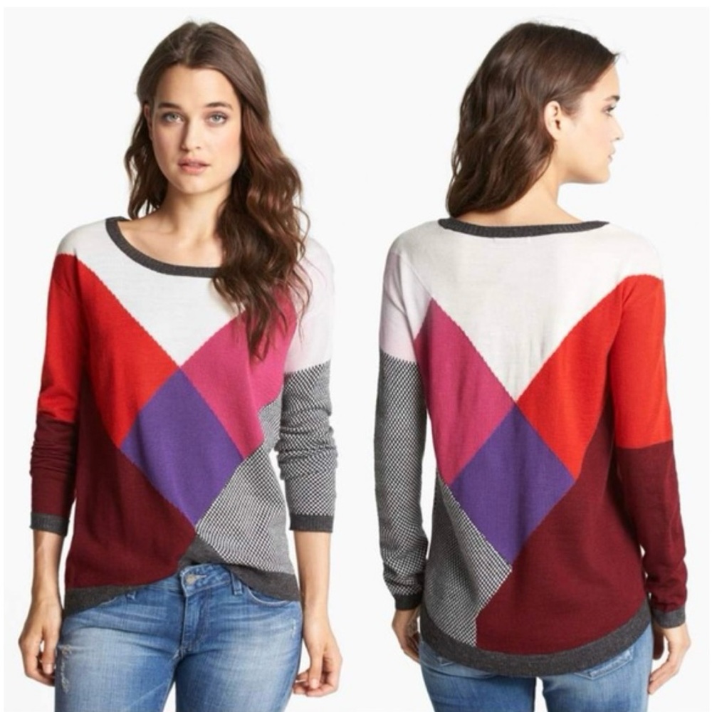 Ella Moss Long Sleeve Multicolored Sweater